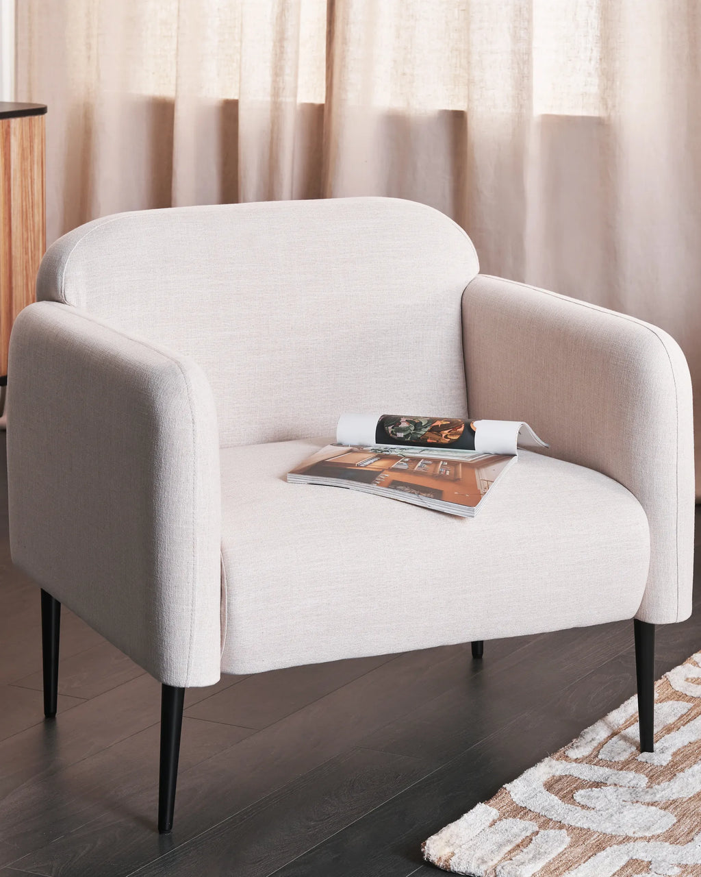 Armchair STOUBY Linen Taupe