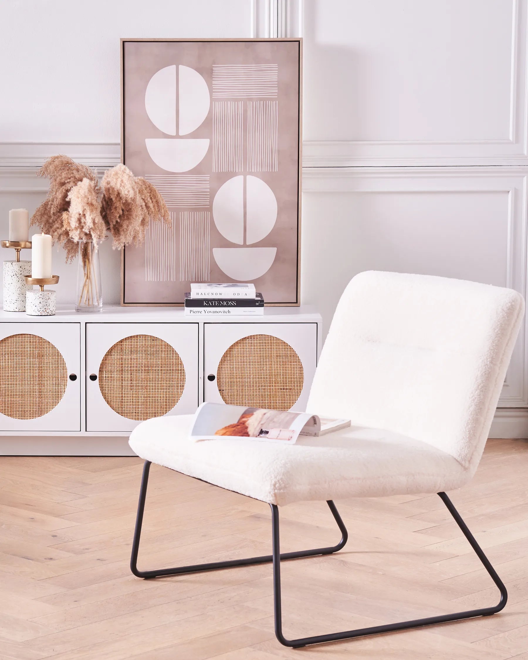 Armchair COTULLA Boucle White