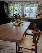 Set of 2 Dining Chairs LYNN Wood Dark Brown/ White