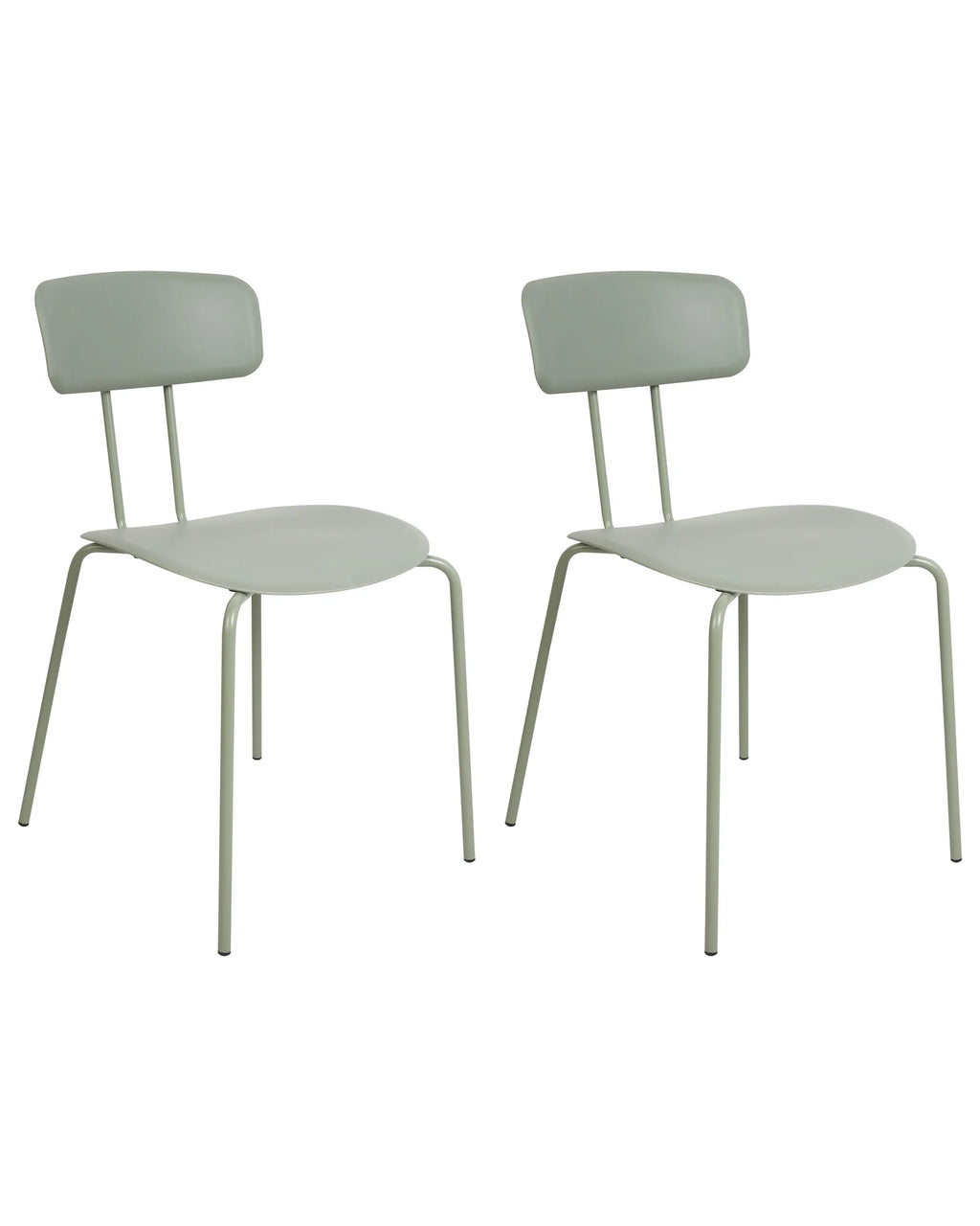 Set of 2 Dining Chairs SIBLEY Light Green