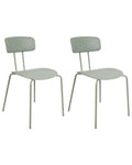 Set of 2 Dining Chairs SIBLEY Light Green