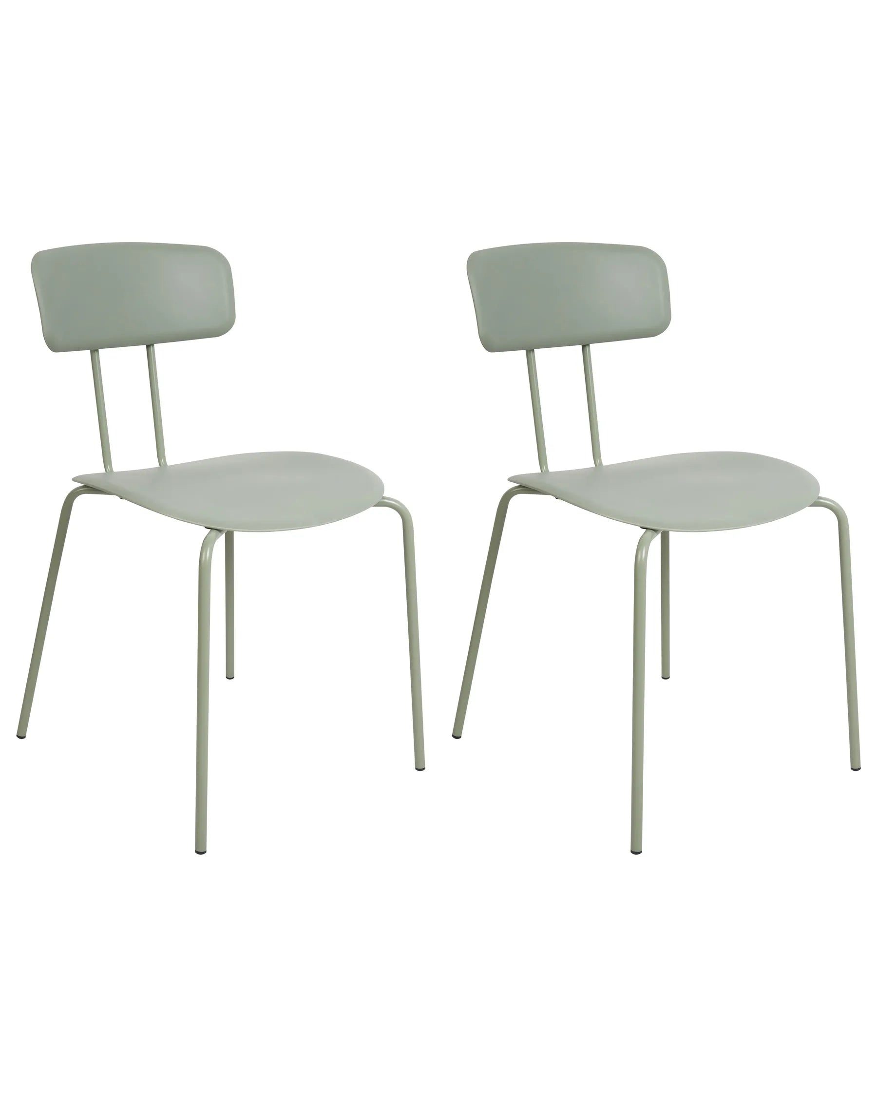 Set of 2 Dining Chairs SIBLEY Light Green