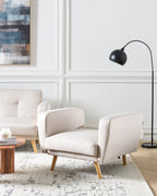 Armchair FLORLI Fabric Light Beige