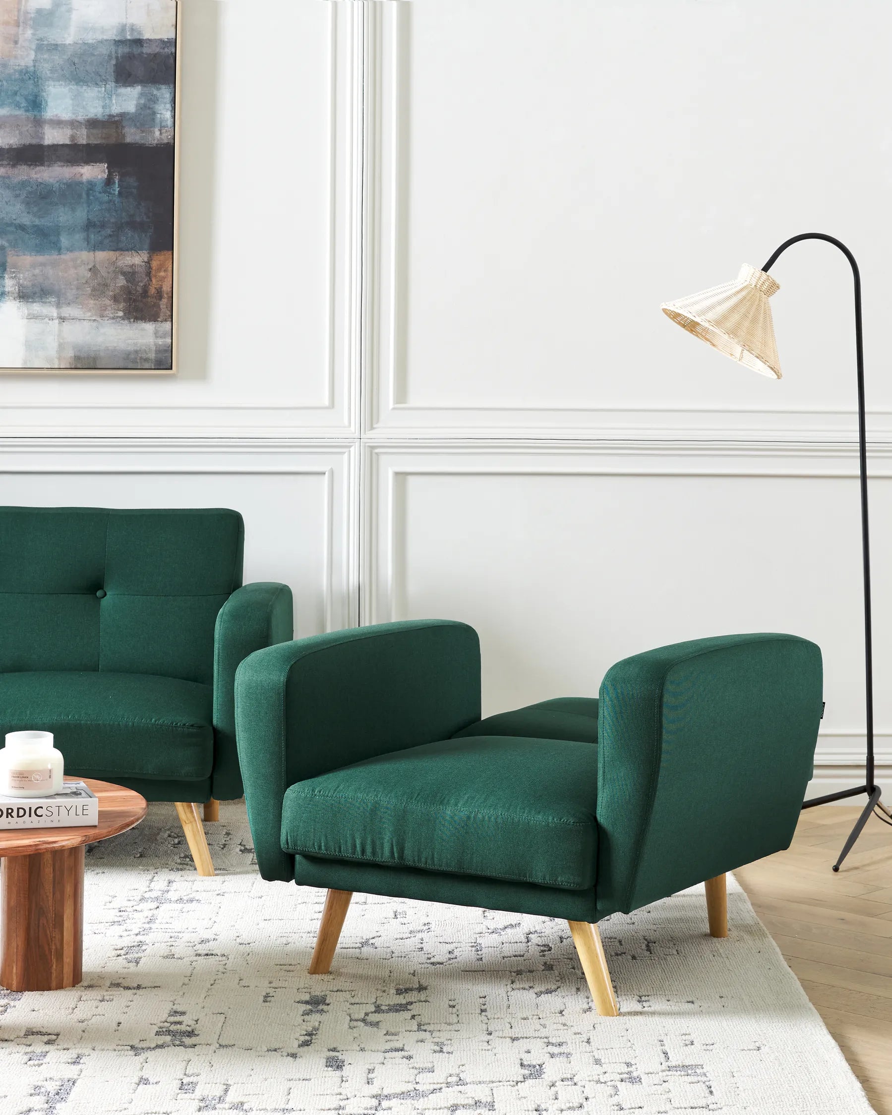 Armchair FLORLI Fabric Dark Green
