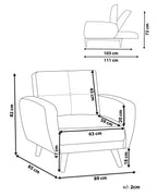Armchair FLORLI Fabric Dark Green