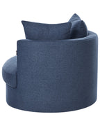 Swivel Armchair DALBY Fabric Dark Blue