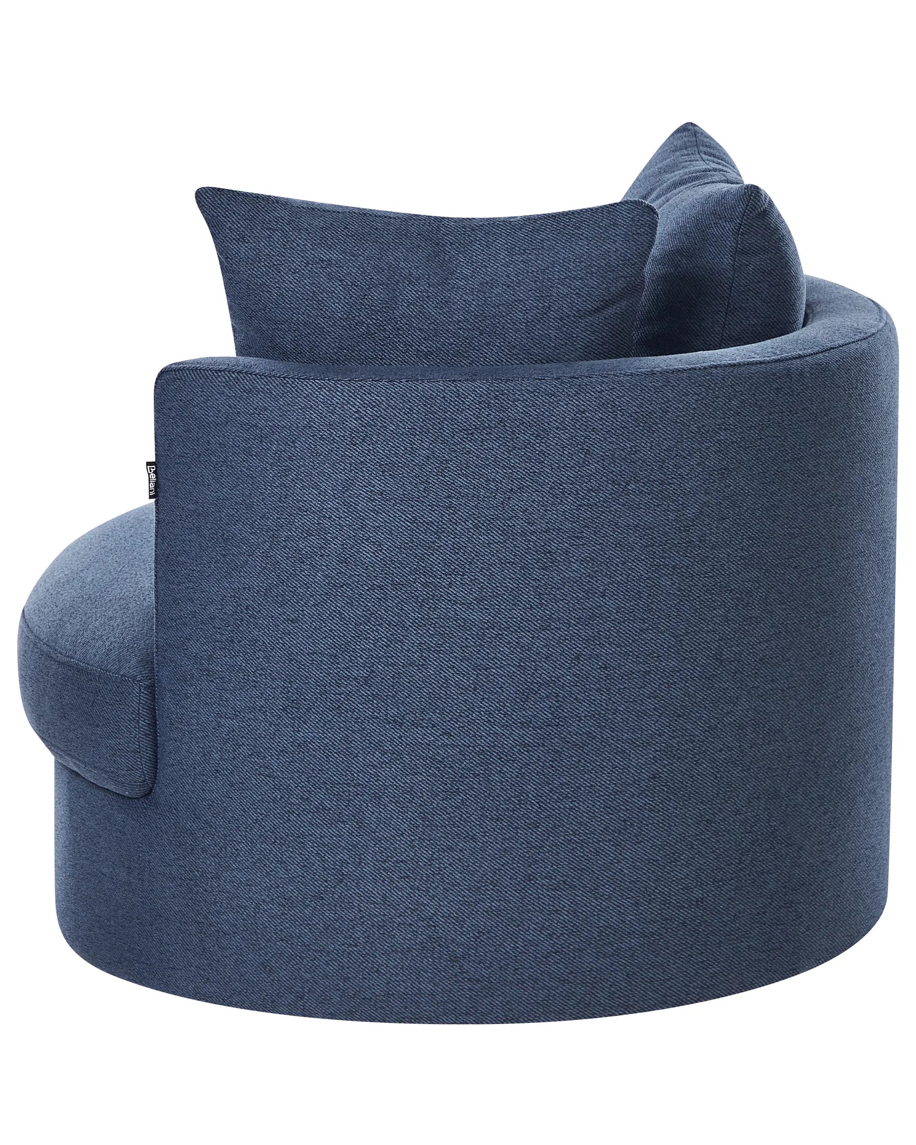 Swivel Armchair DALBY Fabric Dark Blue