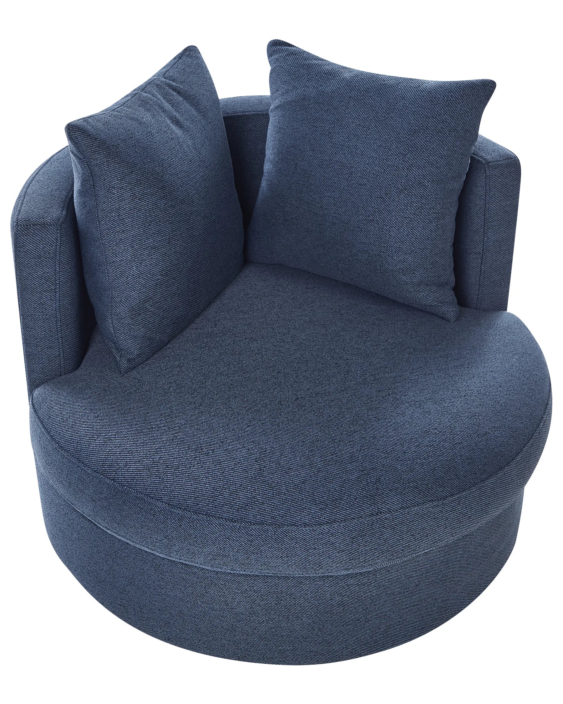 Swivel Armchair DALBY Fabric Dark Blue