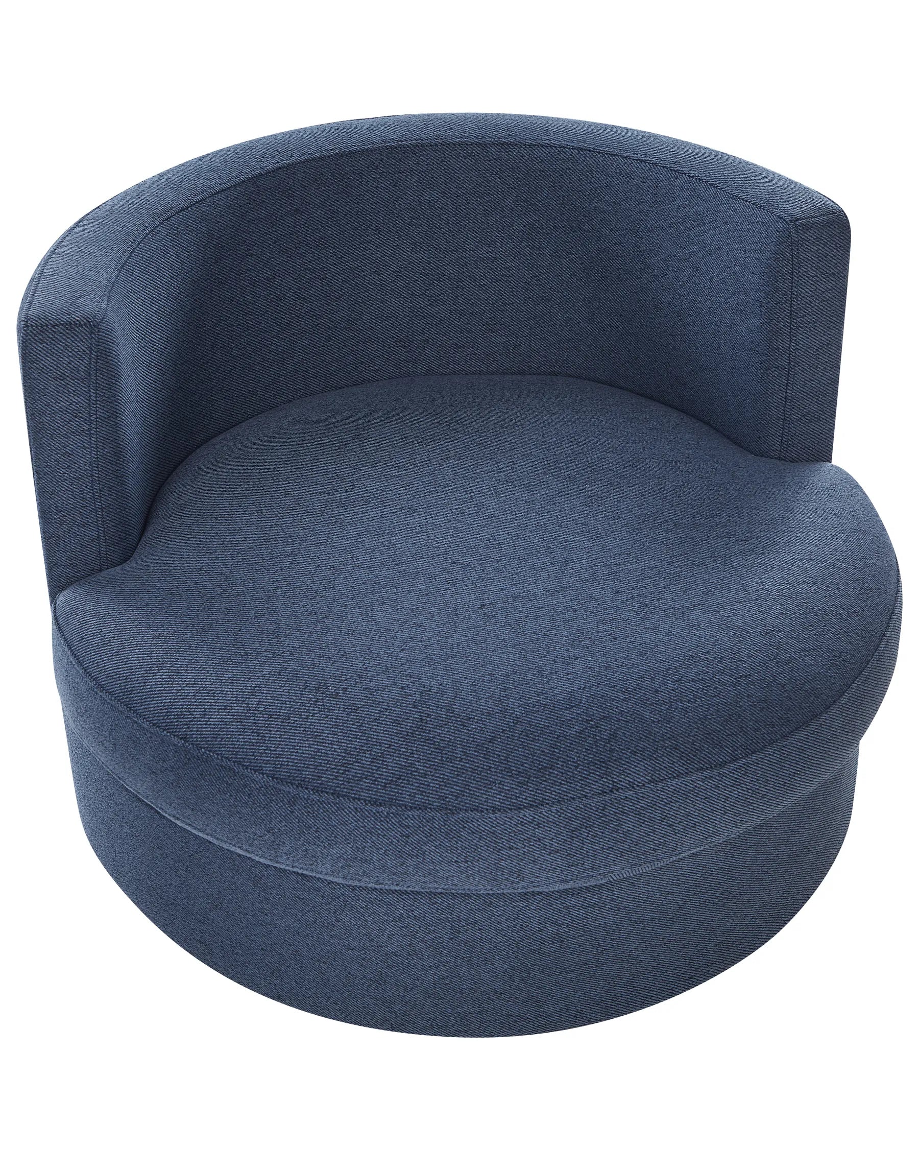 Swivel Armchair DALBY Fabric Dark Blue