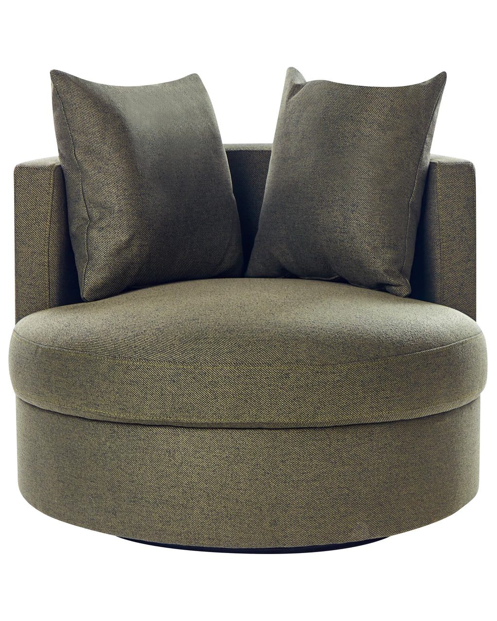 Swivel Armchair DALBY Fabric Dark Green