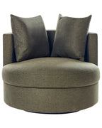 Swivel Armchair DALBY Fabric Dark Green