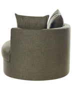 Swivel Armchair DALBY Fabric Dark Green