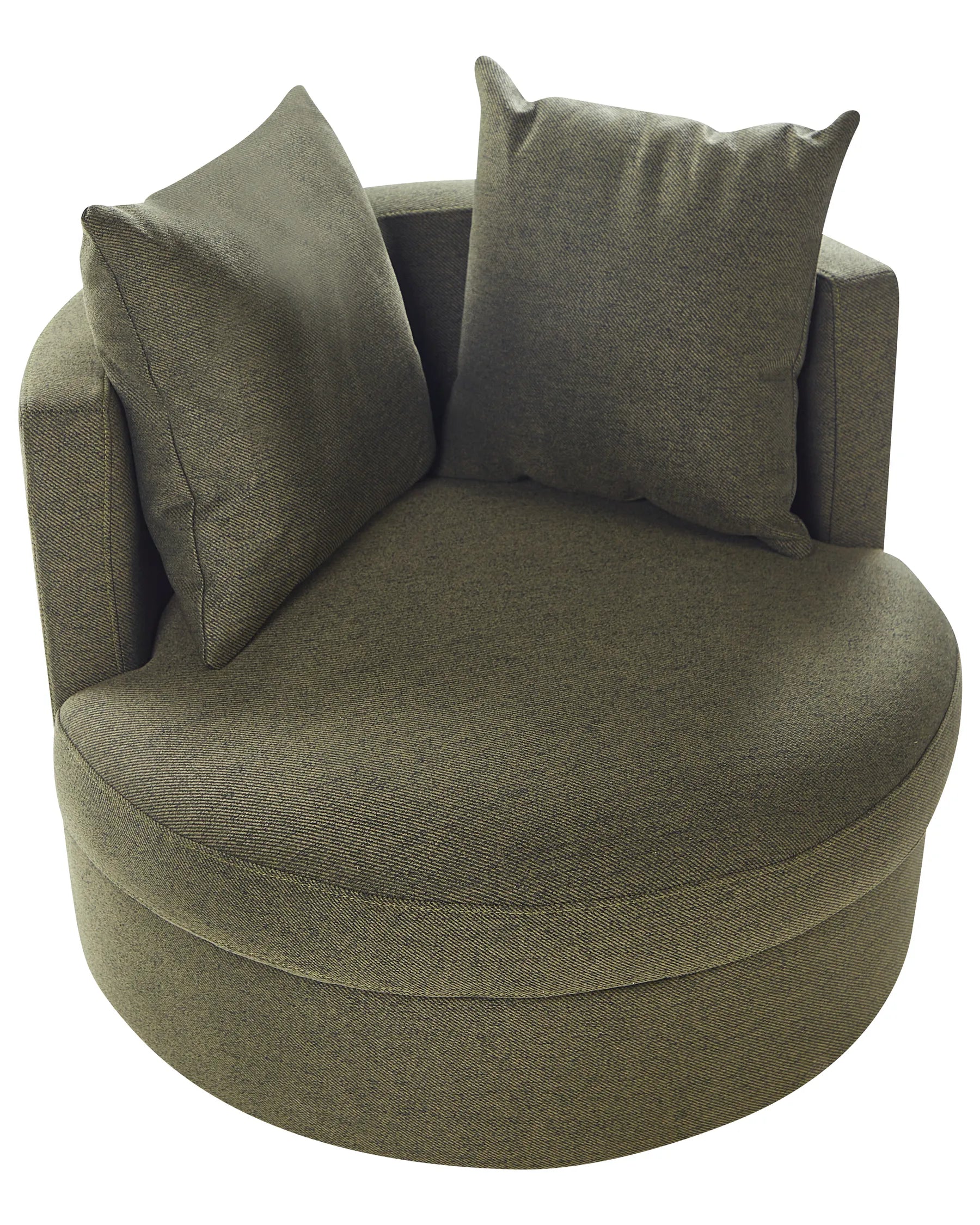 Swivel Armchair DALBY Fabric Dark Green