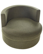 Swivel Armchair DALBY Fabric Dark Green