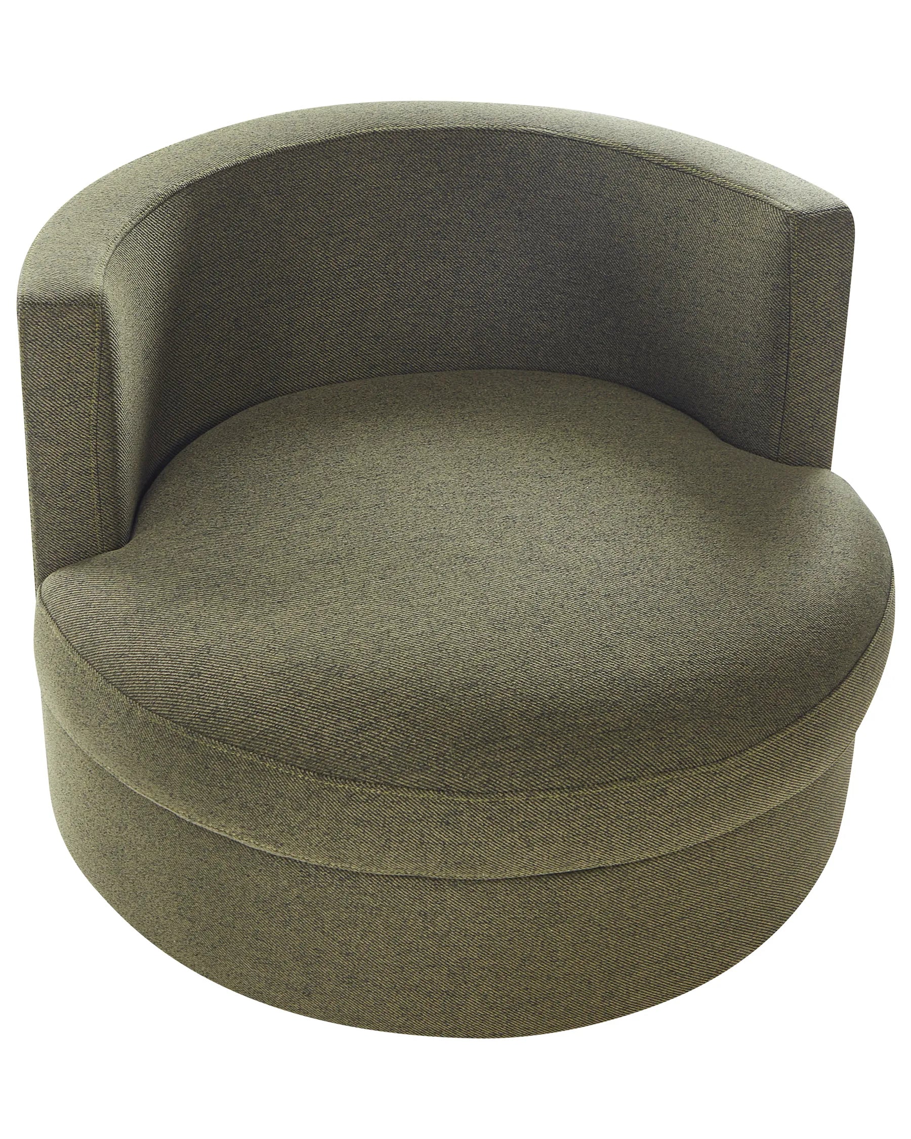 Swivel Armchair DALBY Fabric Dark Green