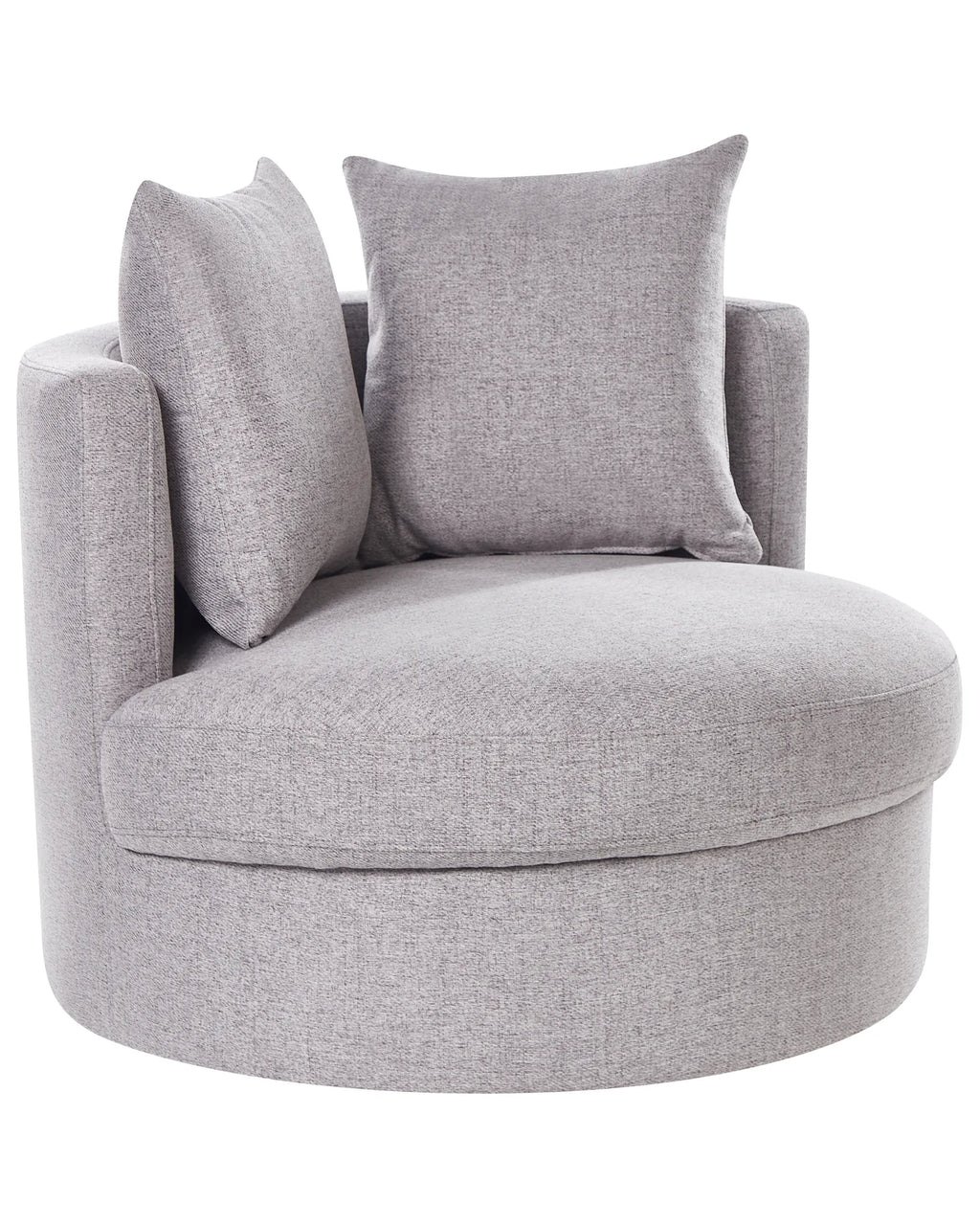 Swivel Armchair DALBY Fabric Light Grey