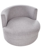 Swivel Armchair DALBY Fabric Light Grey