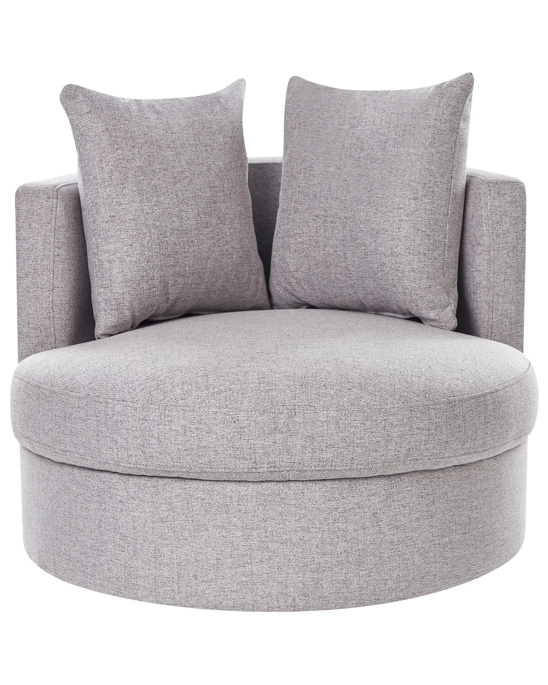 Swivel Armchair DALBY Fabric Light Grey