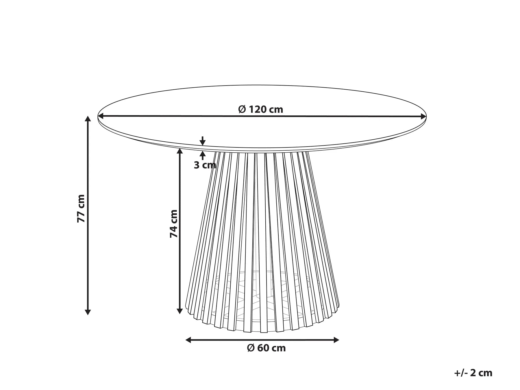 Dining Table MESILLA Brown 120 cm 120 cm Acacia Wood
