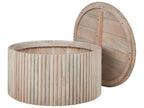 Coffee Table KIRKWOOD Mango Wood Light Brown with Storage