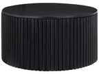 Coffee Table KIRKWOOD Mango Wood Black with Storage