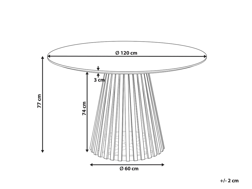 Dining Table MESILLA Black 120 cm 120 cm Acacia Wood