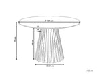 Dining Table MESILLA Black 120 cm 120 cm Acacia Wood
