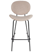 Set of 2 Bar Chairs LUANA Boucle Light Beige