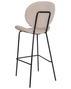 Set of 2 Bar Chairs LUANA Boucle Light Beige
