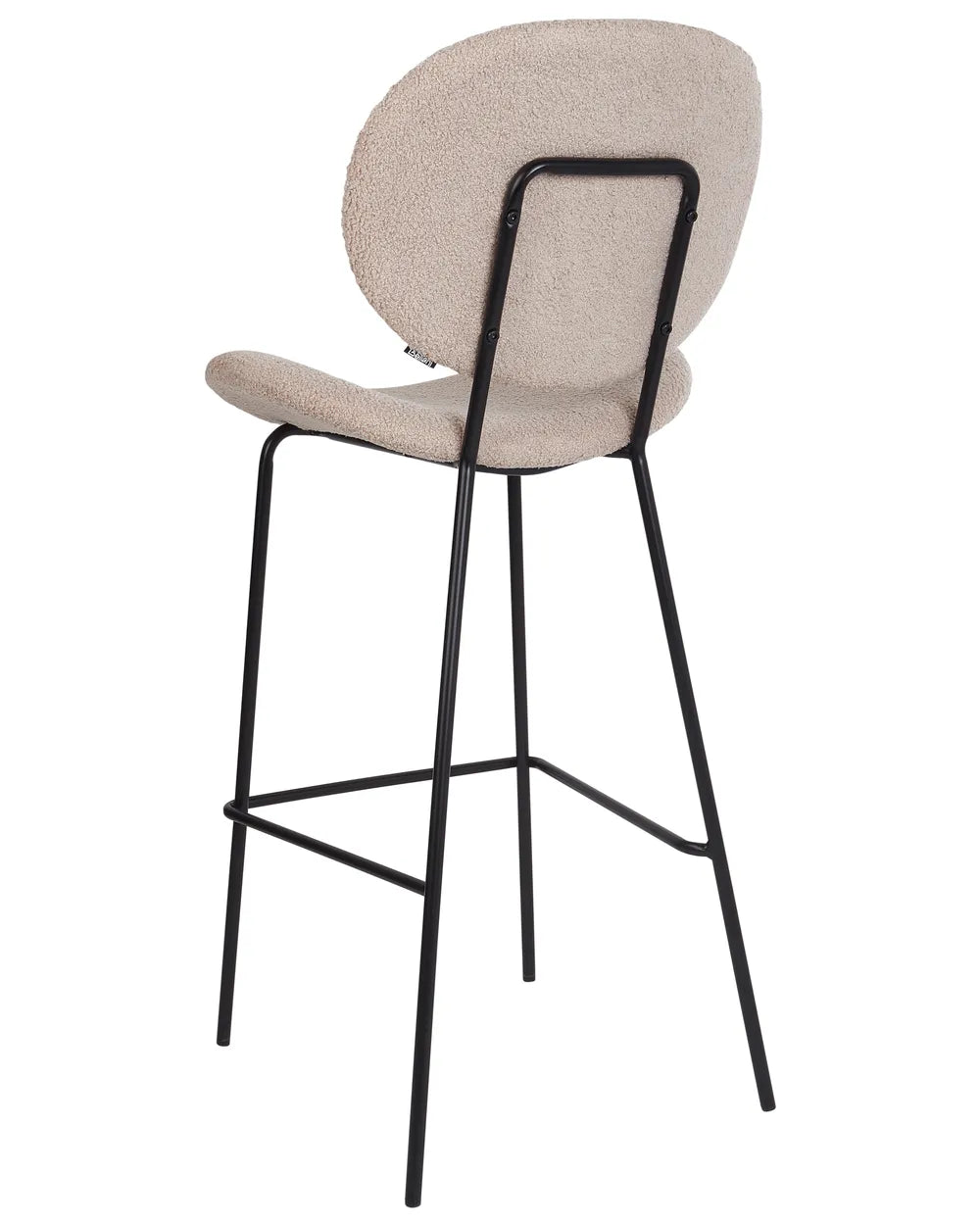 Set of 2 Bar Chairs LUANA Boucle Light Beige
