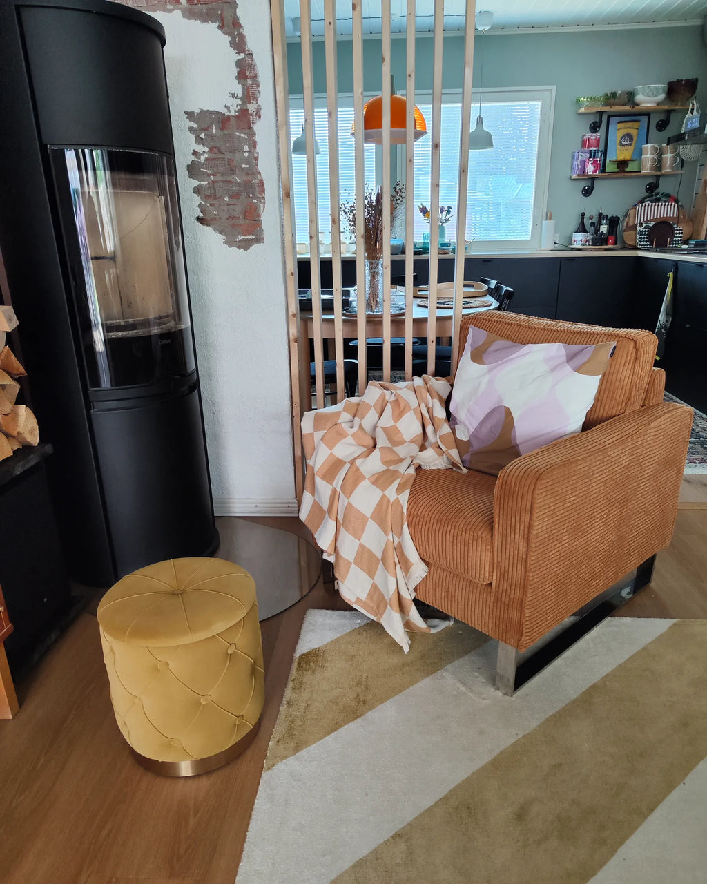 Armchair VIND Corduroy Light Brown