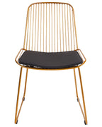 Set of 2 Dining Chairs PENSACOLA Metal Gold