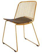 Set of 2 Dining Chairs PENSACOLA Metal Gold