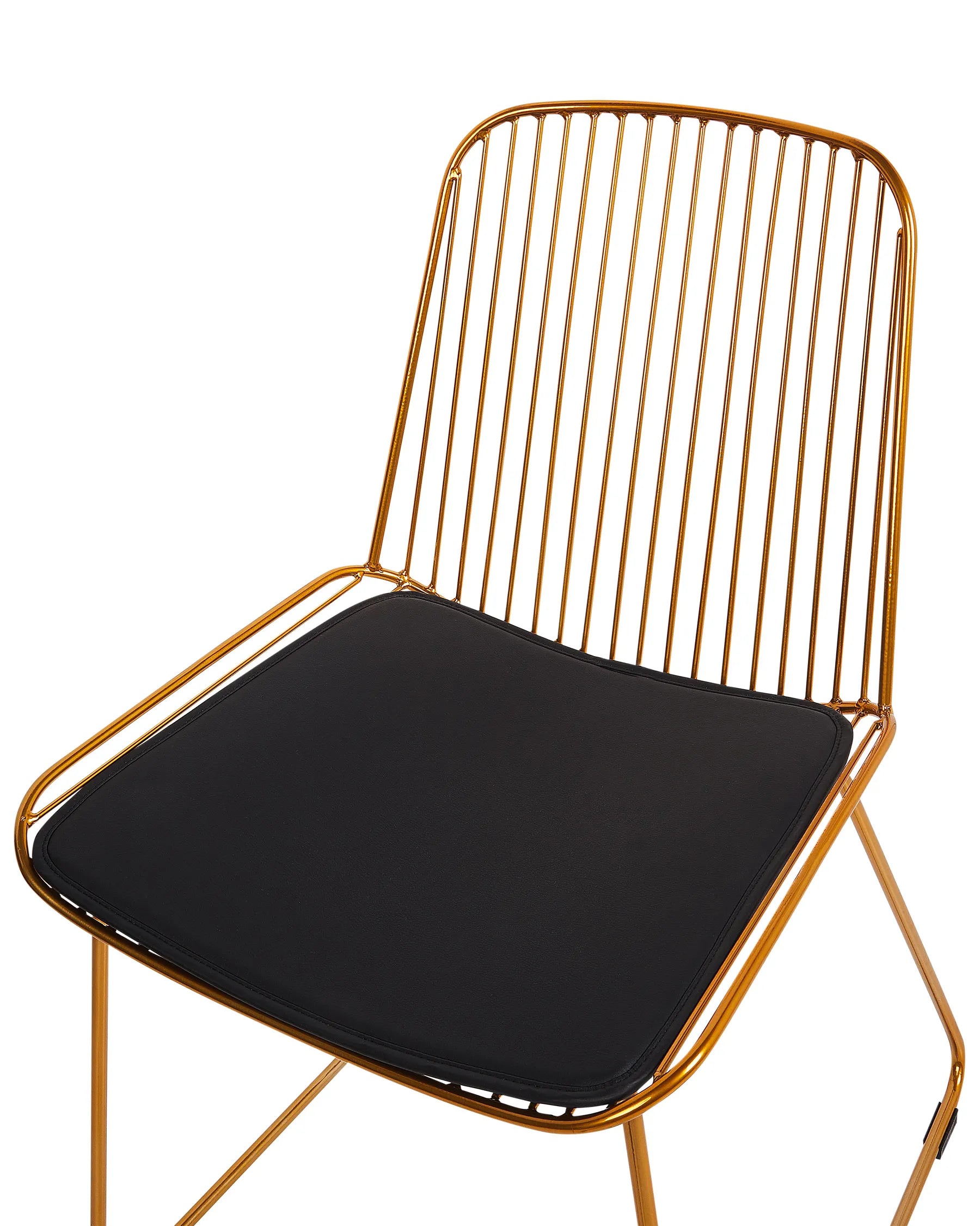 Set of 2 Dining Chairs PENSACOLA Metal Gold