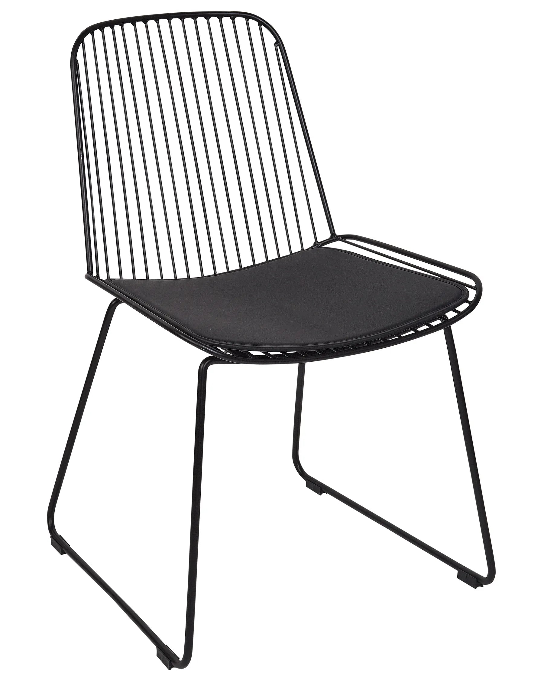 Set of 2 Dining Chairs PENSACOLA Metal Black
