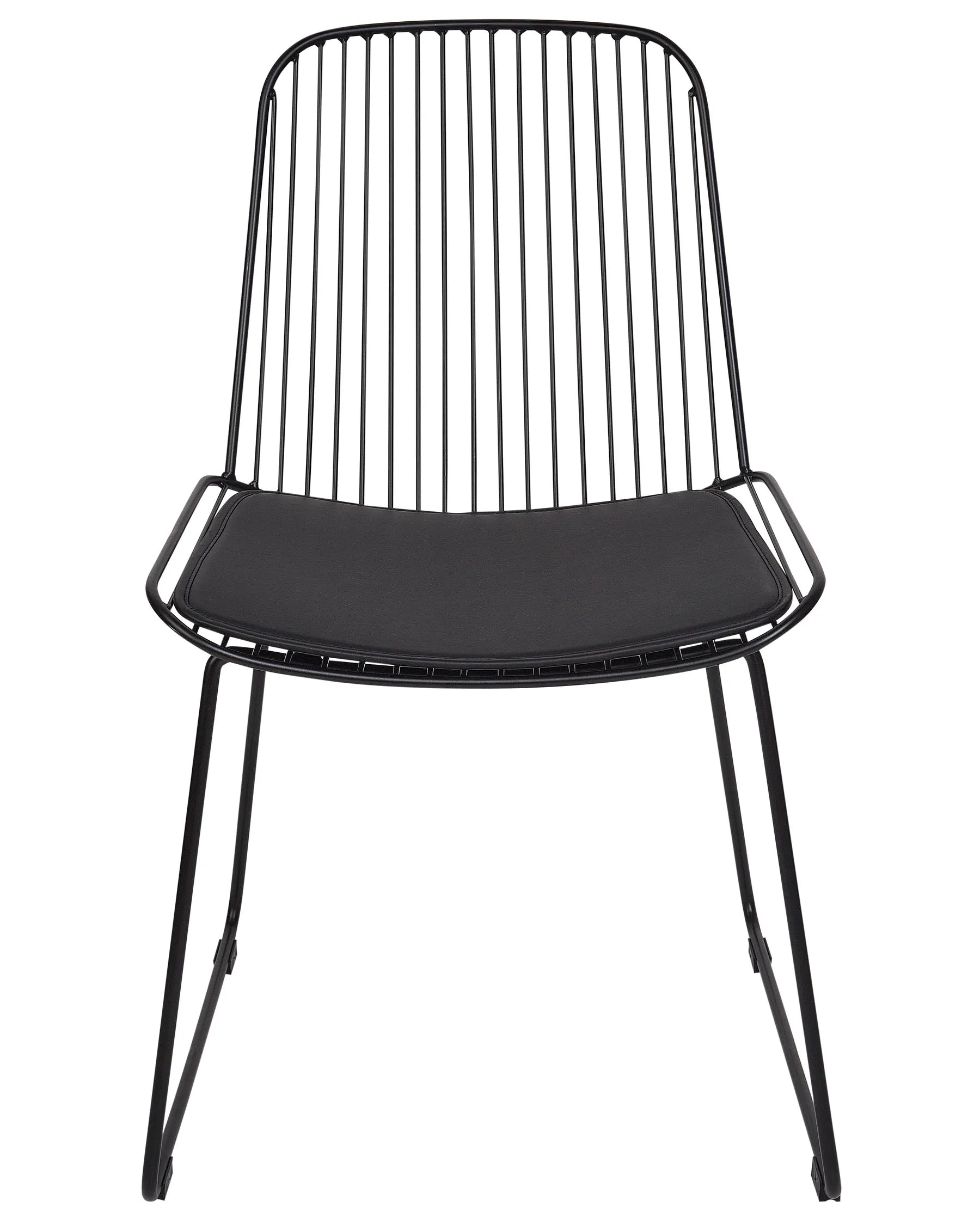 Set of 2 Dining Chairs PENSACOLA Metal Black