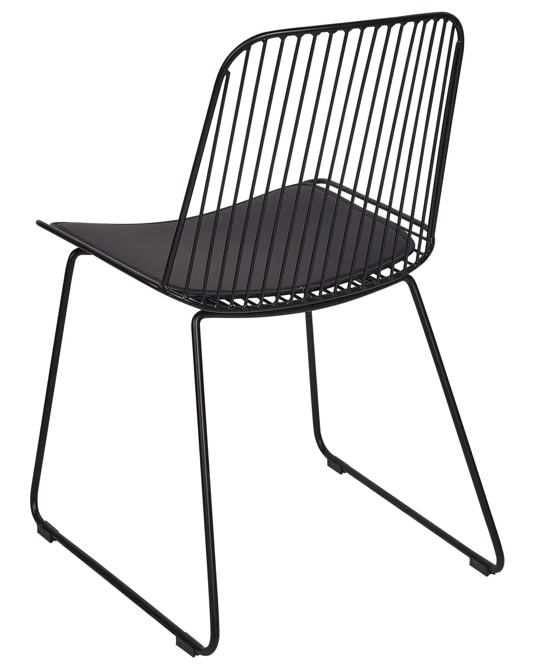 Set of 2 Dining Chairs PENSACOLA Metal Black