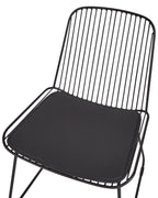 Set of 2 Dining Chairs PENSACOLA Metal Black