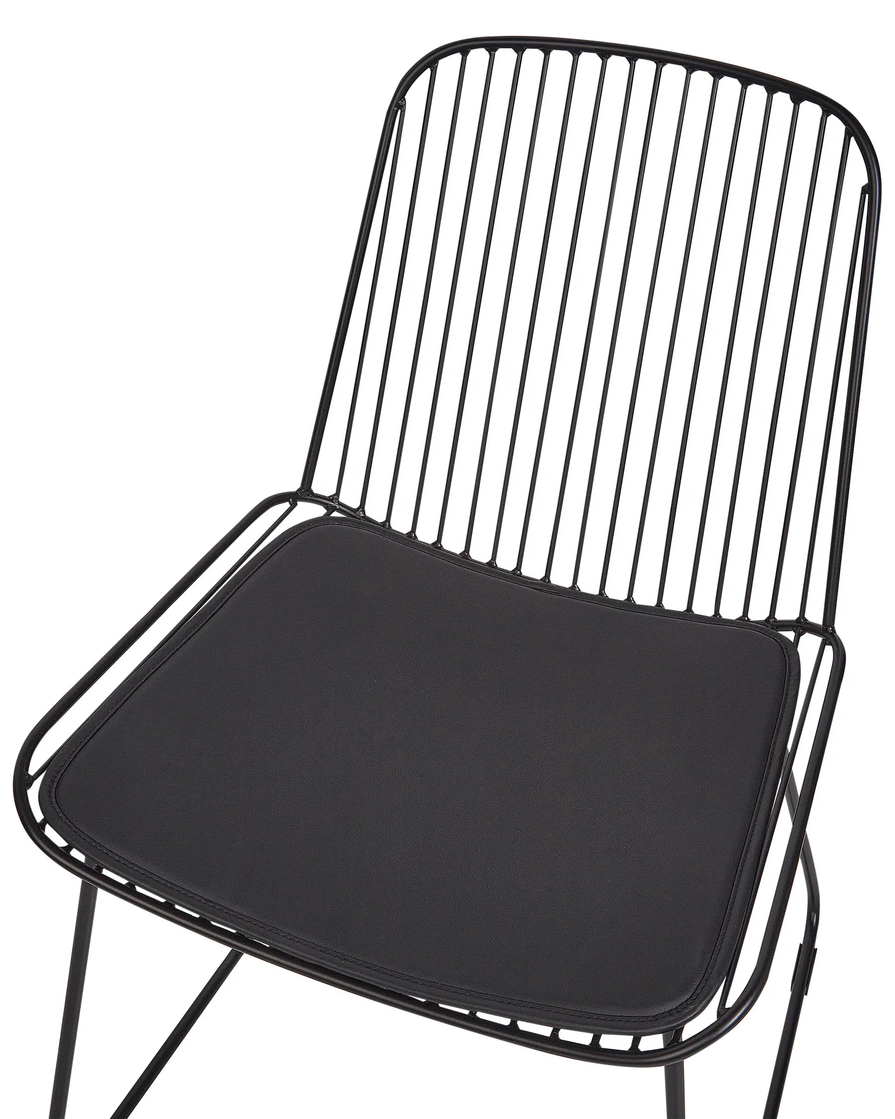 Set of 2 Dining Chairs PENSACOLA Metal Black