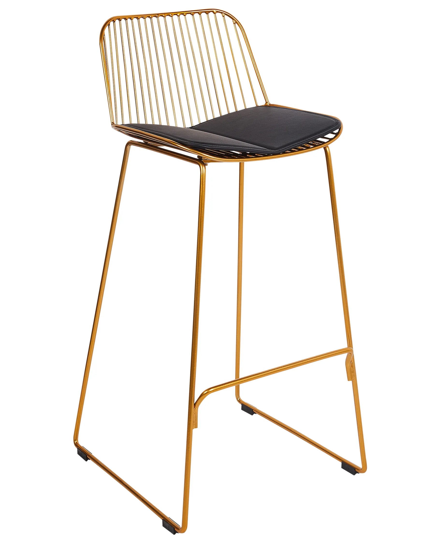 Set of 2 Bar Chairs PENSACOLA Metal Gold