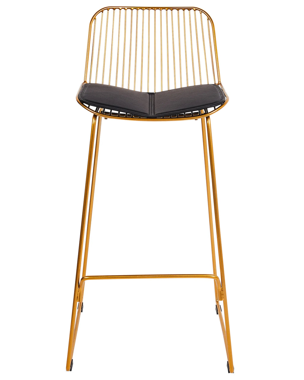 Set of 2 Bar Chairs PENSACOLA Metal Gold