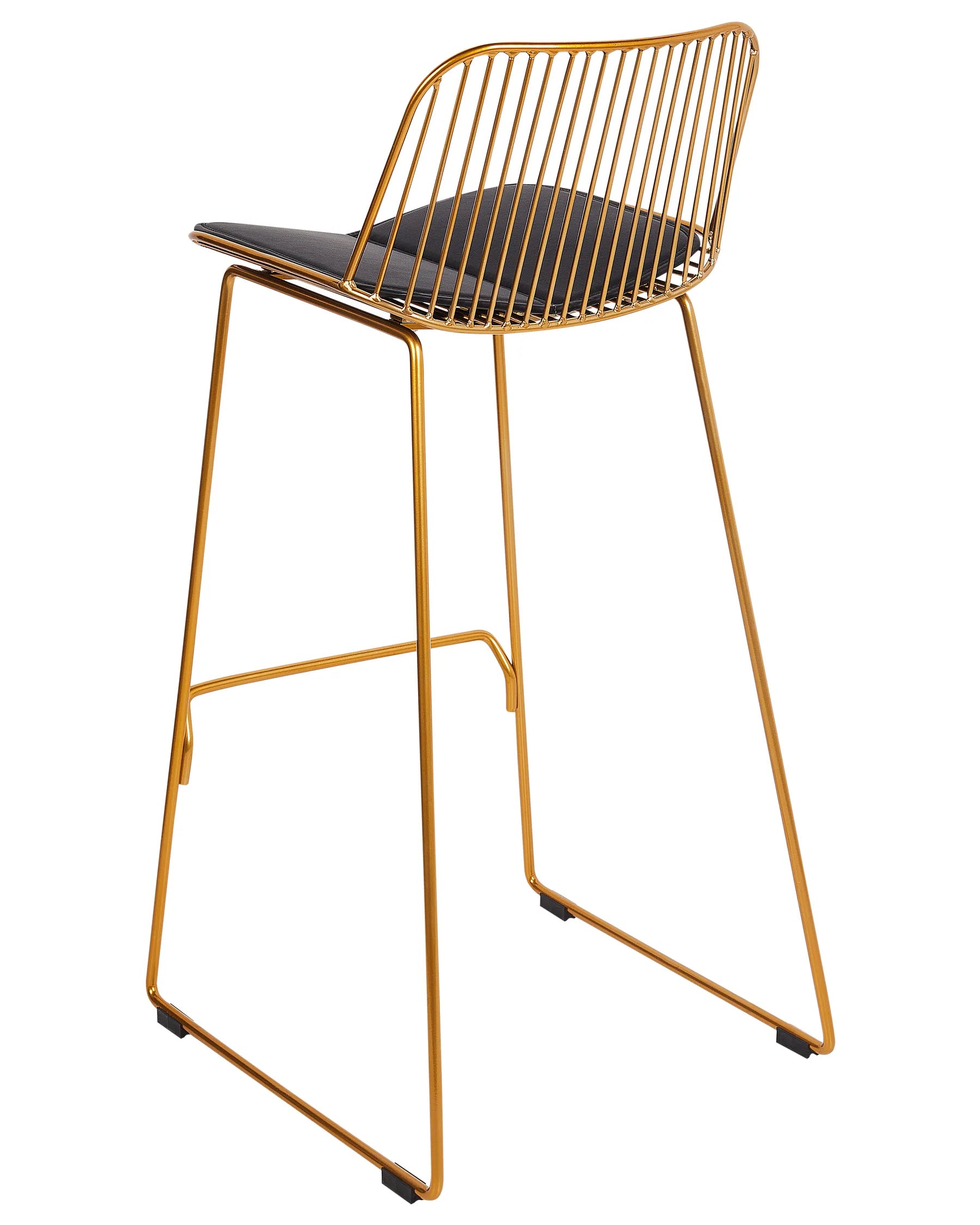 Set of 2 Bar Chairs PENSACOLA Metal Gold