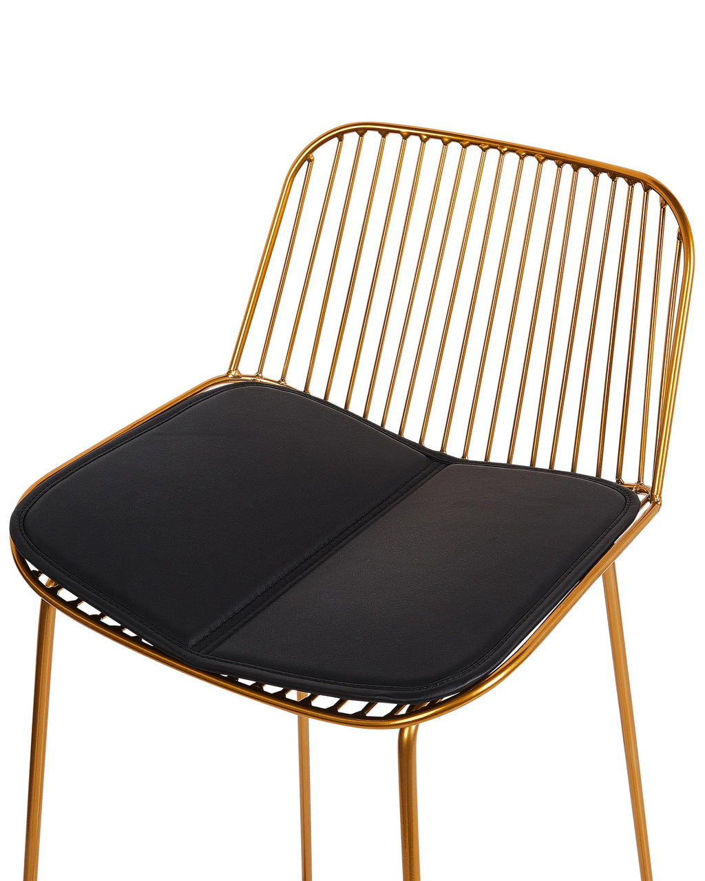 Set of 2 Bar Chairs PENSACOLA Metal Gold