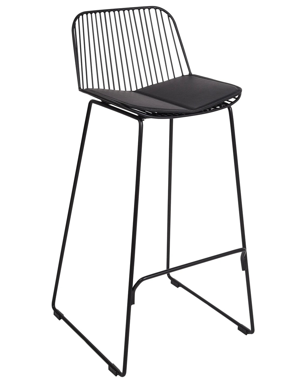 Set of 2 Bar Chairs PENSACOLA Metal Black