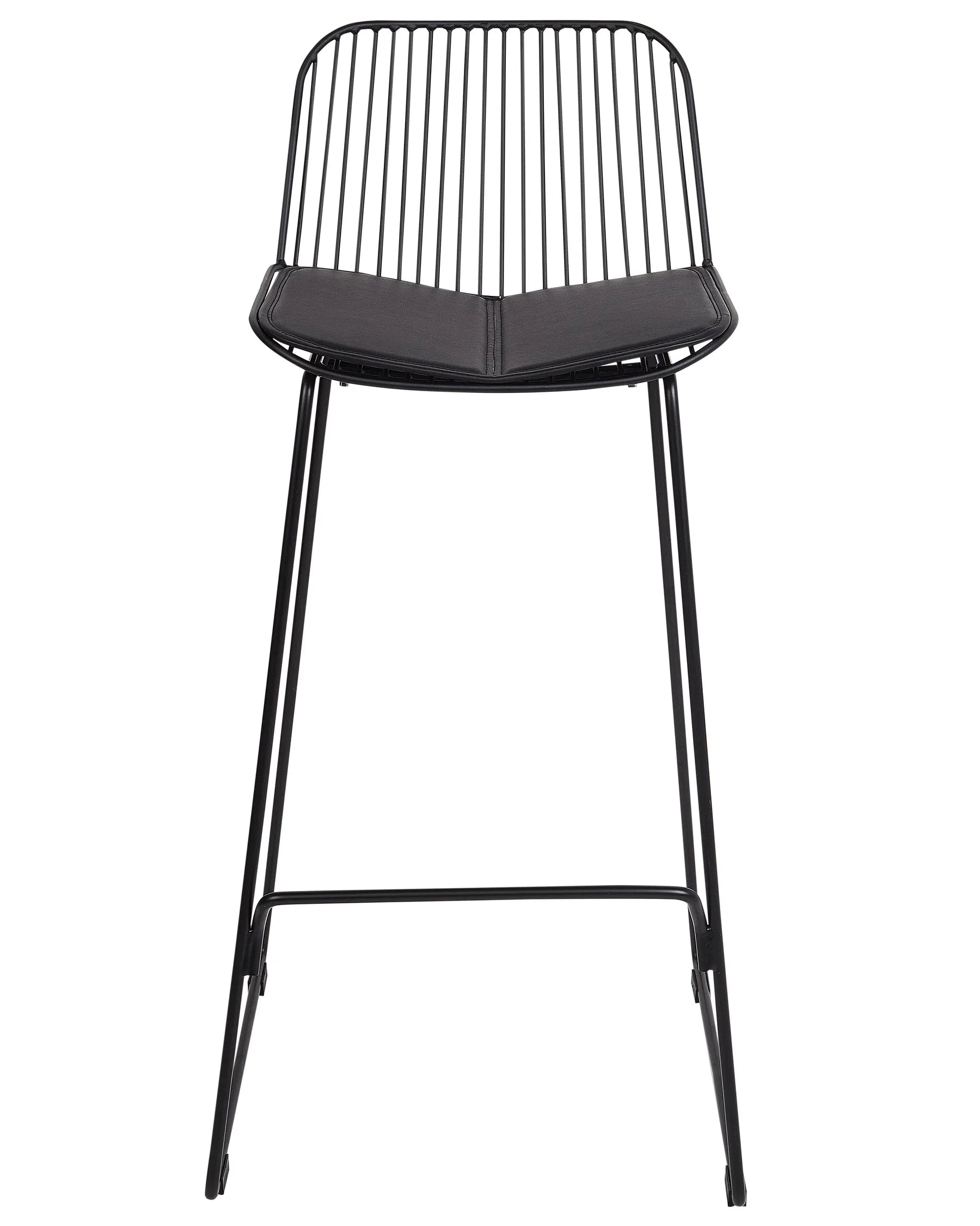 Set of 2 Bar Chairs PENSACOLA Metal Black