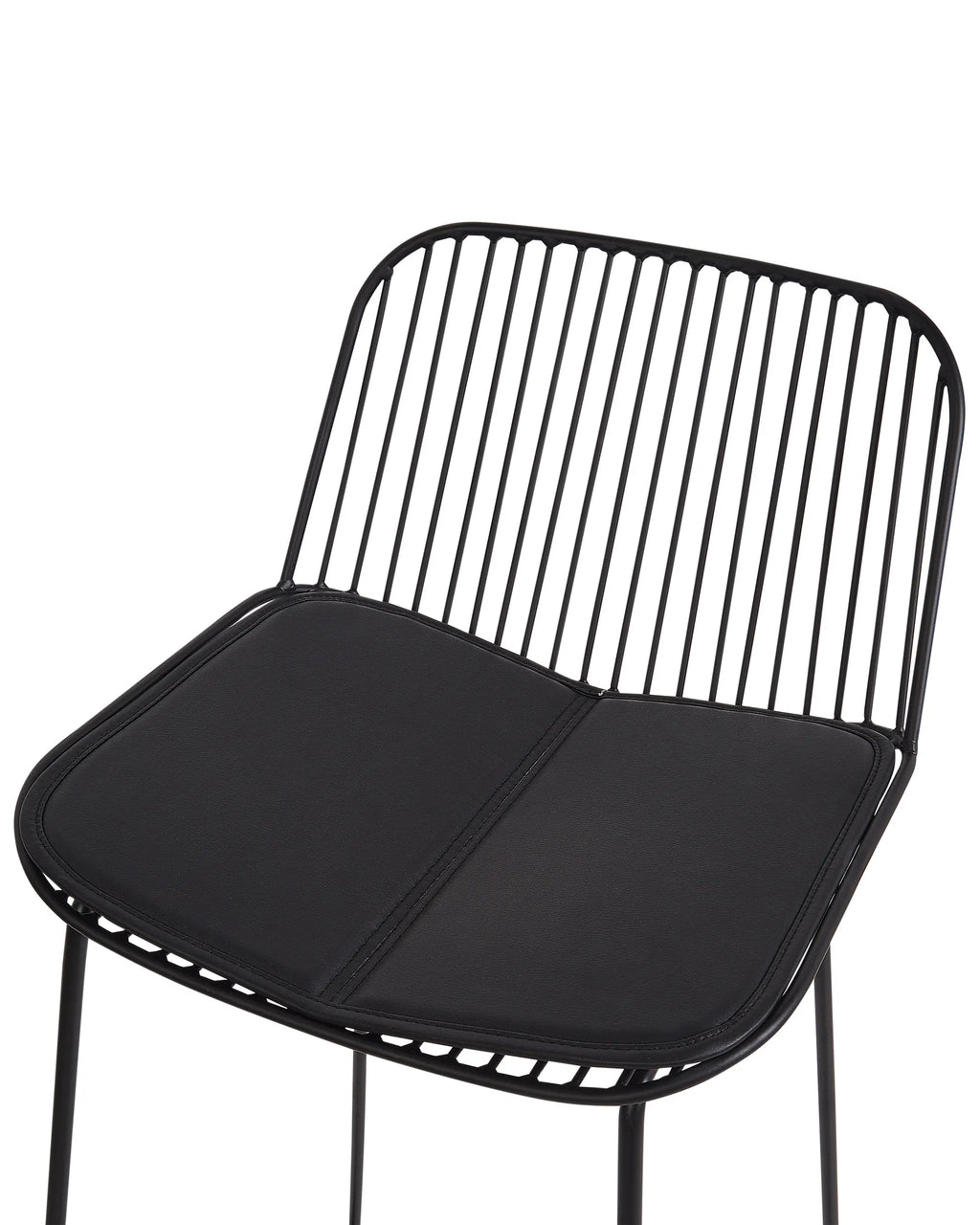 Set of 2 Bar Chairs PENSACOLA Metal Black