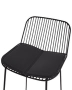 Set of 2 Bar Chairs PENSACOLA Metal Black