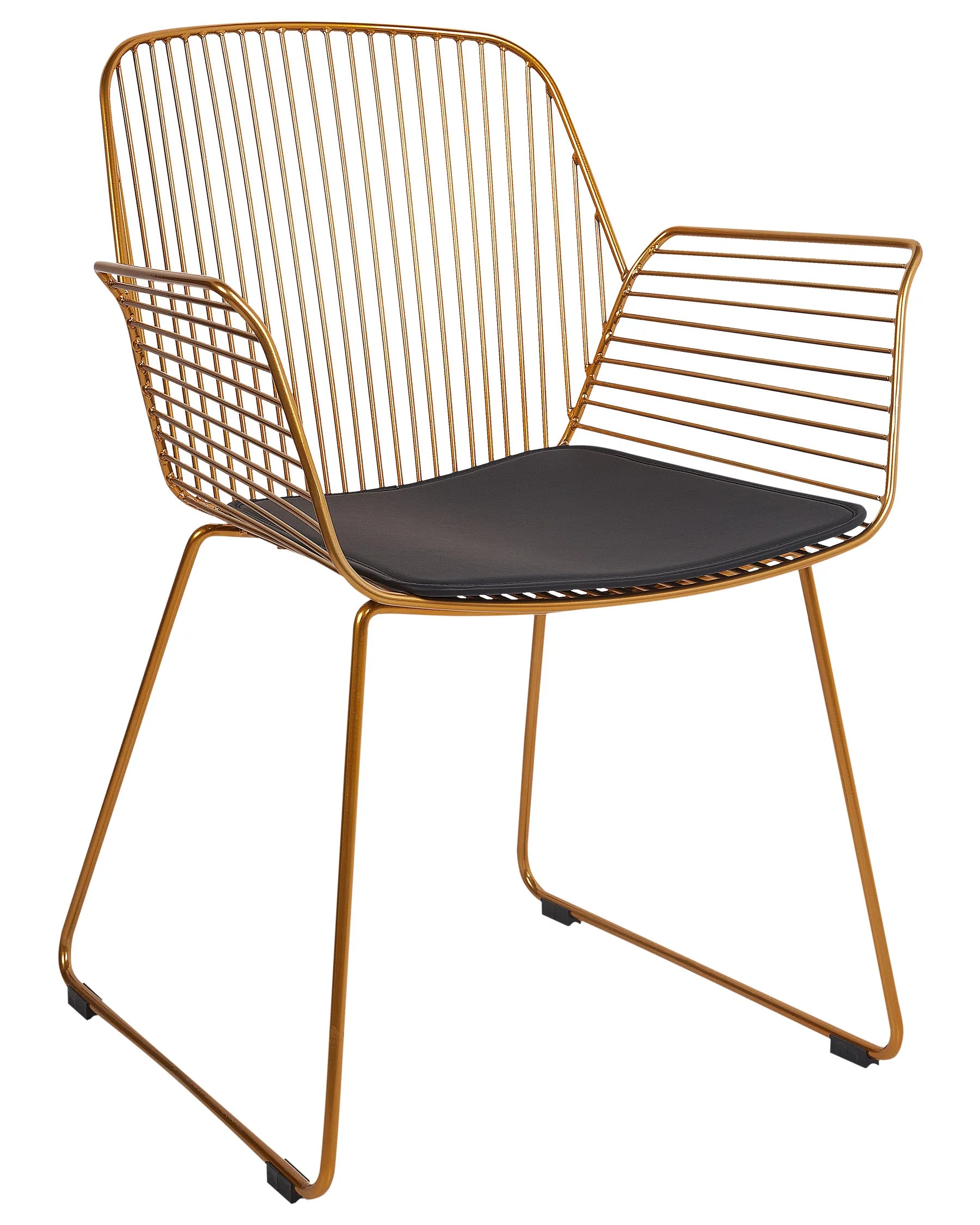 Set of 2 Dining Chairs APPLETON Metal Gold