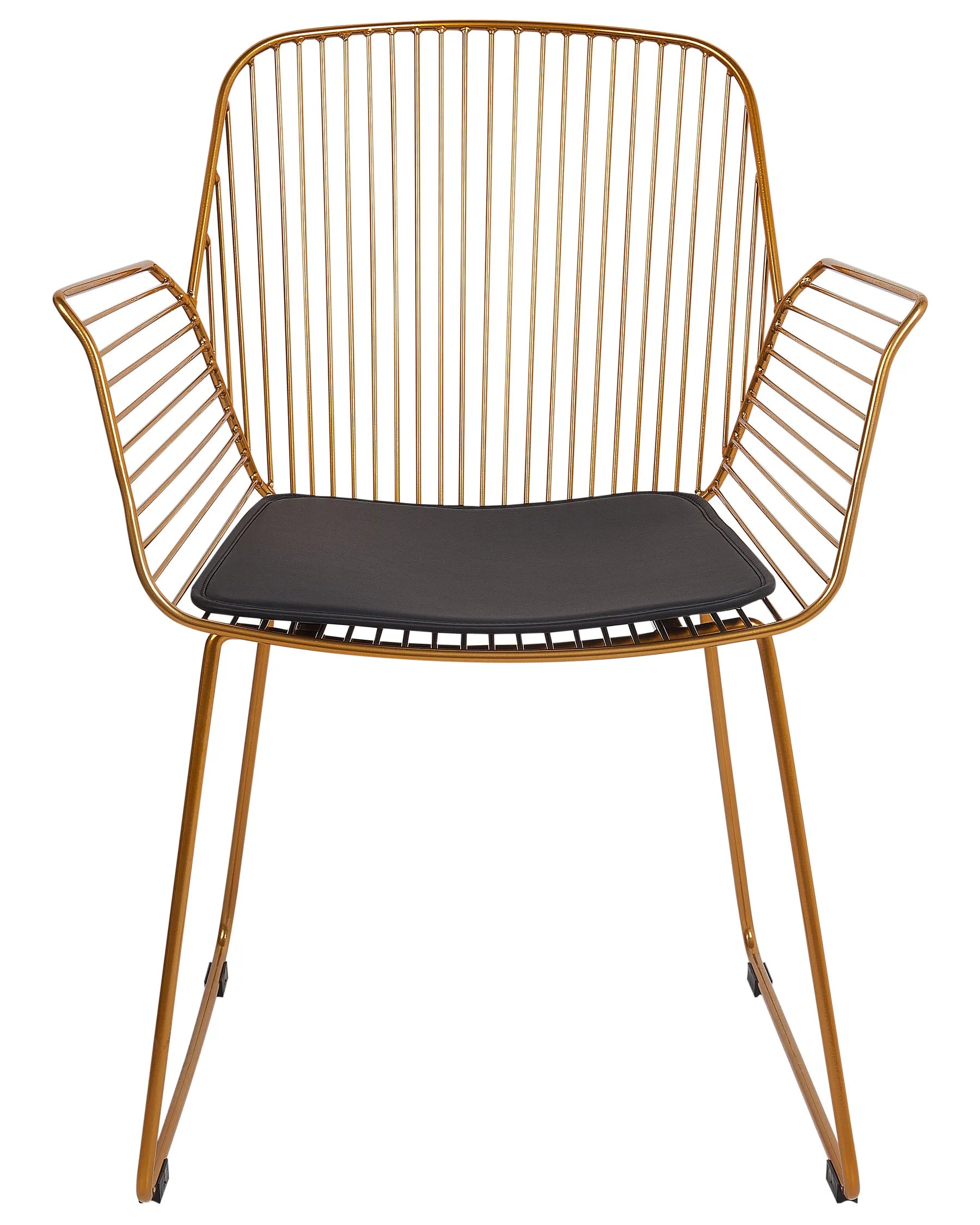 Set of 2 Dining Chairs APPLETON Metal Gold