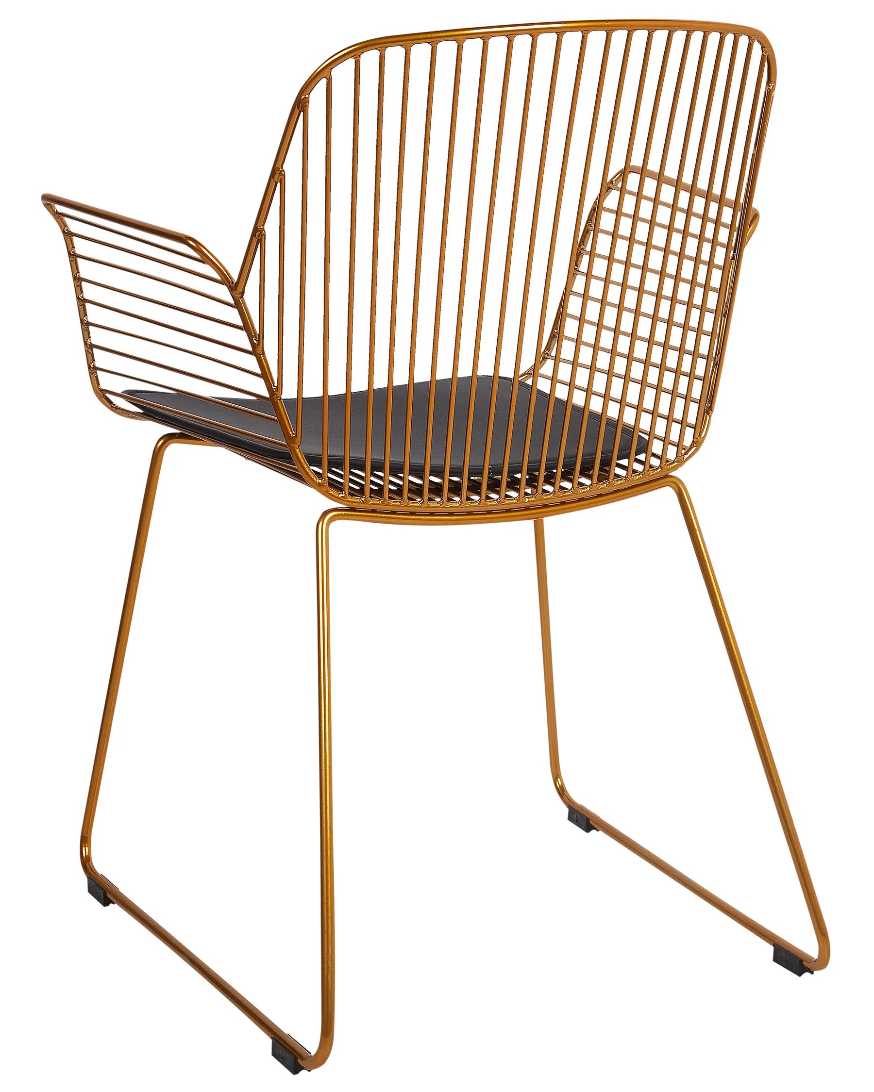 Set of 2 Dining Chairs APPLETON Metal Gold